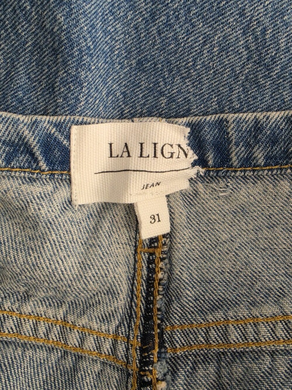 La Ligne Jenny Mid Rise Wide Leg Drawstring Jean Sz 31 - Picture 11 of 13